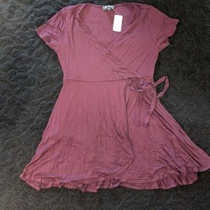 Maroon Wrap Dress